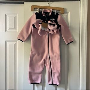 The North Face Baby Denali One-Piece Set With Mittens And Booties